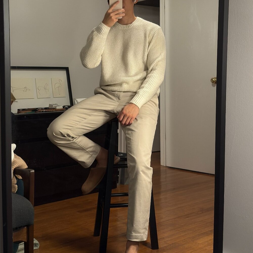 Uniqlo Knit Sweater Large White